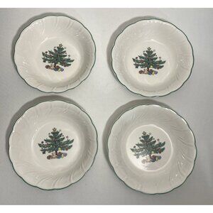 4 NIKKO Christmas Happy Holidays Vintage Fruit Bowls NEVER USED